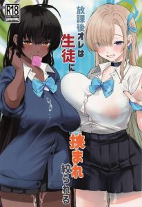 ≪ブルアカ≫ 仕事で疲れた先生の為にご奉仕宣言をするカリン＆アスナ♡J〇ファッションで同時責めしたり、ち〇ぽをおねだりして喘ぐ巨乳美少女の同人誌です♪