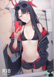 ≪ブルアカ≫ ちっぱい美少女のイチカが水着姿で先生の勃起ち〇ぽを優しく包んでくれる同人誌♪シャワールームで乳首舐め＆手コキをしてくれたり、お部屋で騎乗位中出しをしてくれたり♡